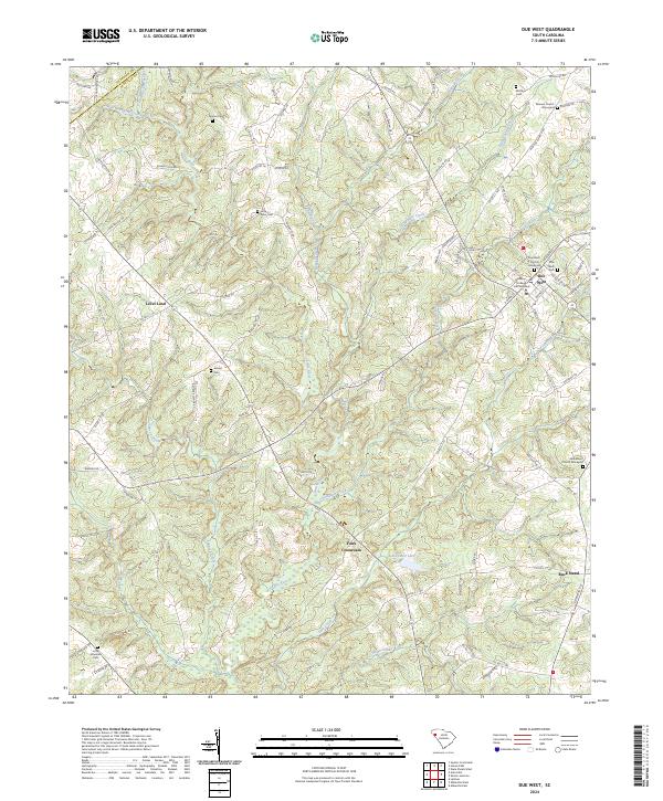 Due West topographic map thumbnail