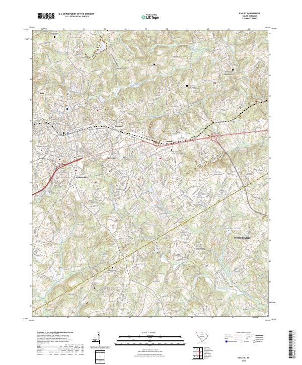 Easley topographic map thumbnail