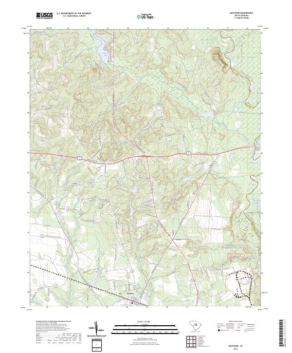 Eastover topographic map thumbnail