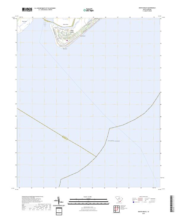 Edisto Beach topographic map thumbnail