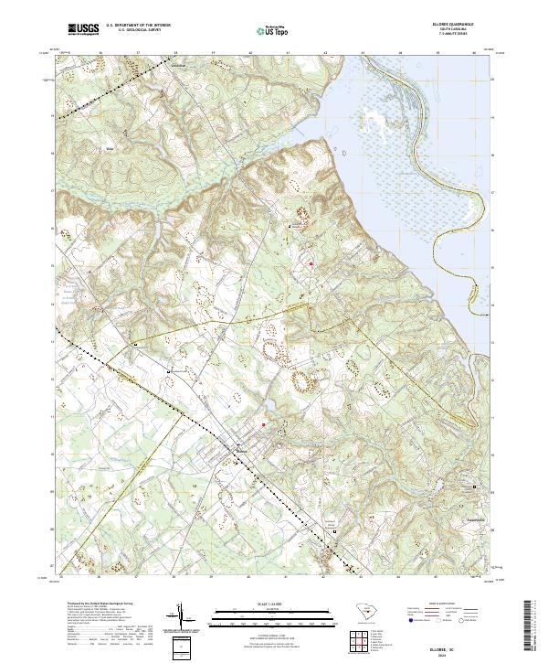 Elloree topographic map thumbnail