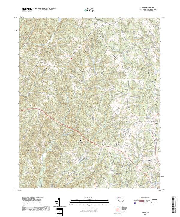 Filbert topographic map thumbnail