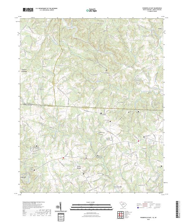 Fingerville East topographic map thumbnail