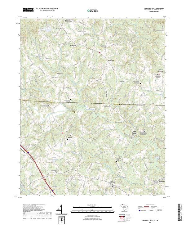 Fingerville West topographic map thumbnail