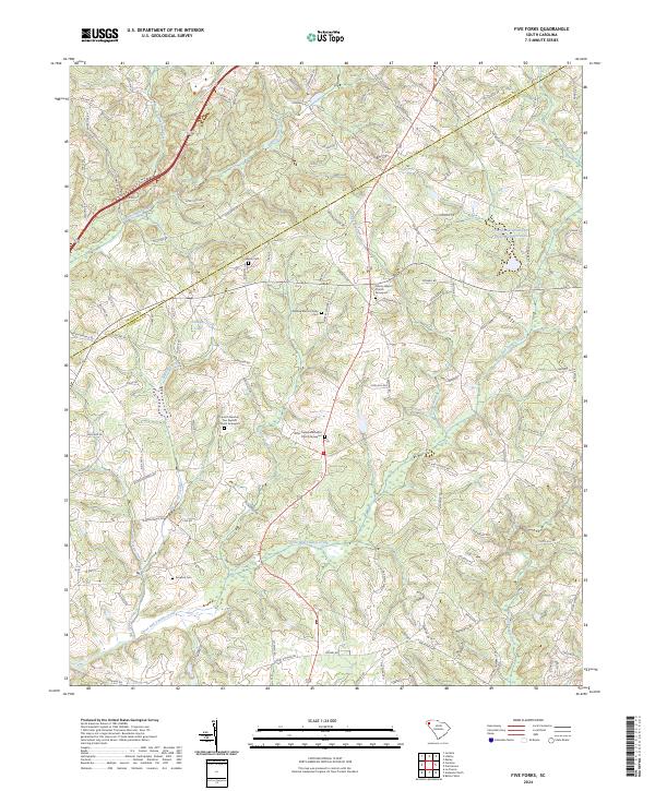 Five Forks topographic map thumbnail