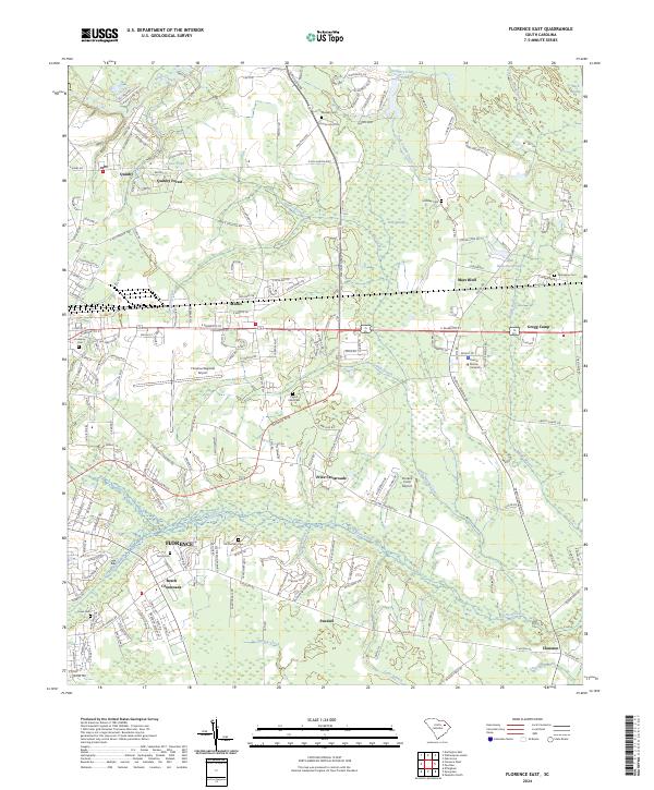 Florence East topographic map thumbnail