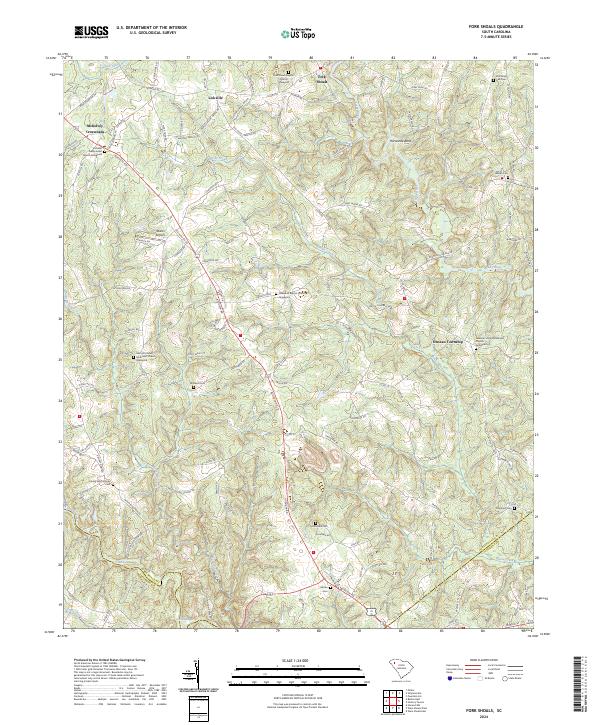 Fork Shoals topographic map thumbnail