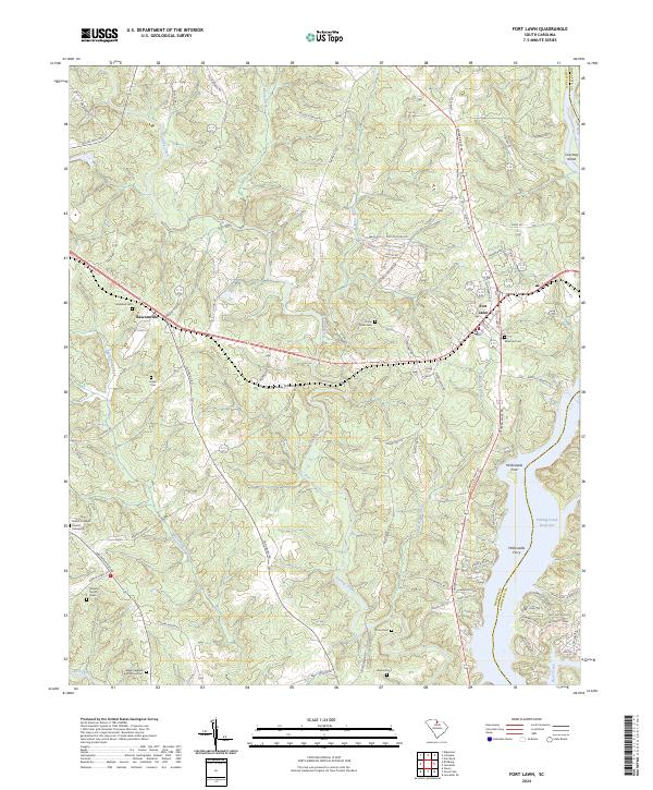Fort Lawn topographic map thumbnail