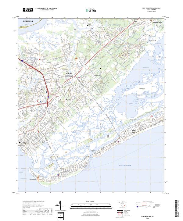 Fort Moultrie topographic map thumbnail