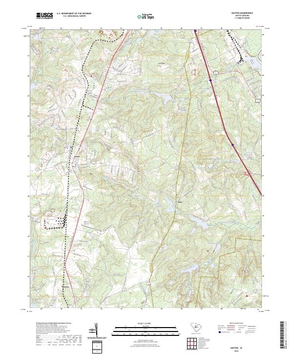 Gaston topographic map thumbnail