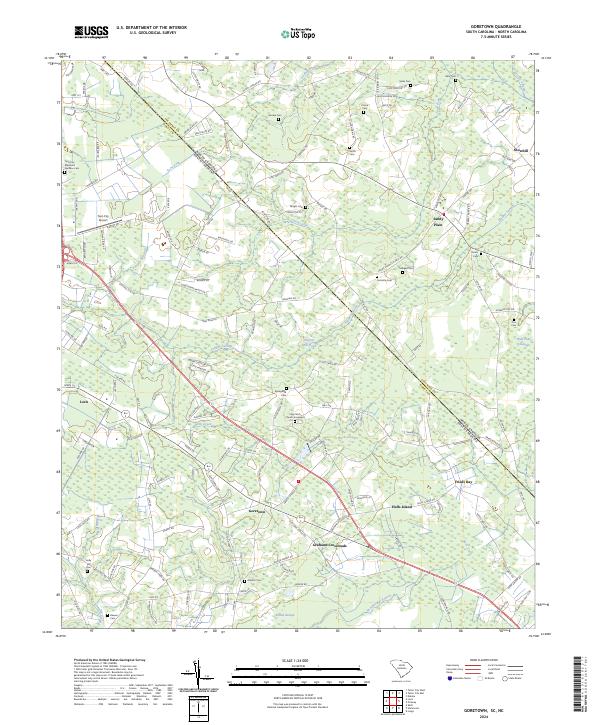 Goretown topographic map thumbnail