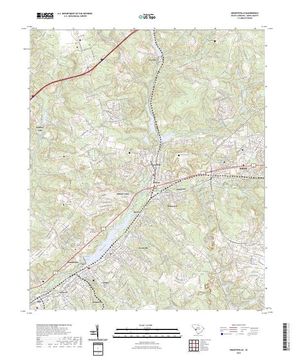 Graniteville topographic map thumbnail