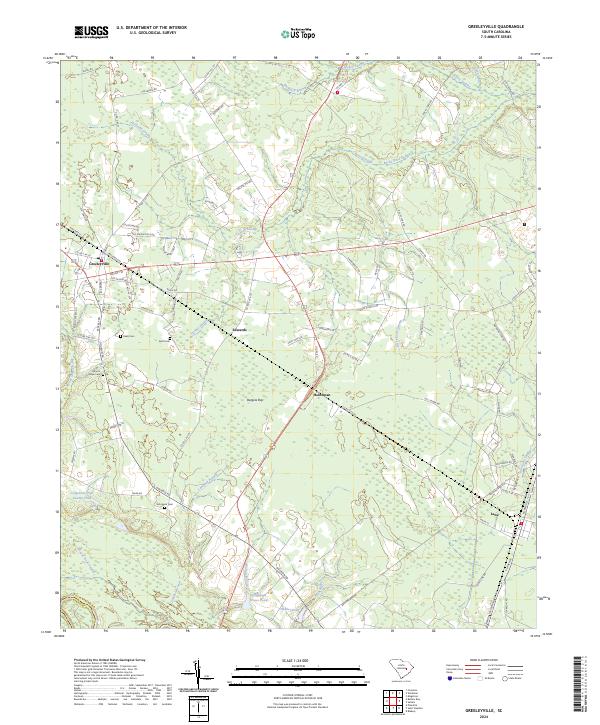 Greeleyville topographic map thumbnail