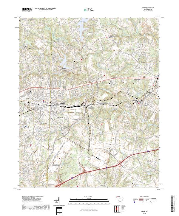 Greer topographic map thumbnail