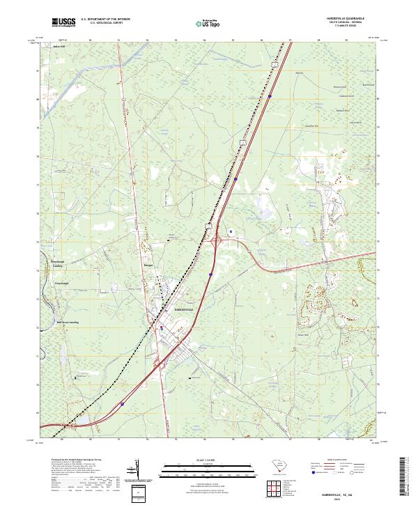 Hardeeville topographic map thumbnail
