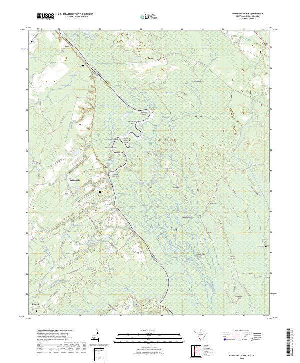 Hardeeville NW topographic map thumbnail