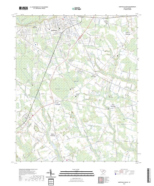 Hartsville South topographic map thumbnail