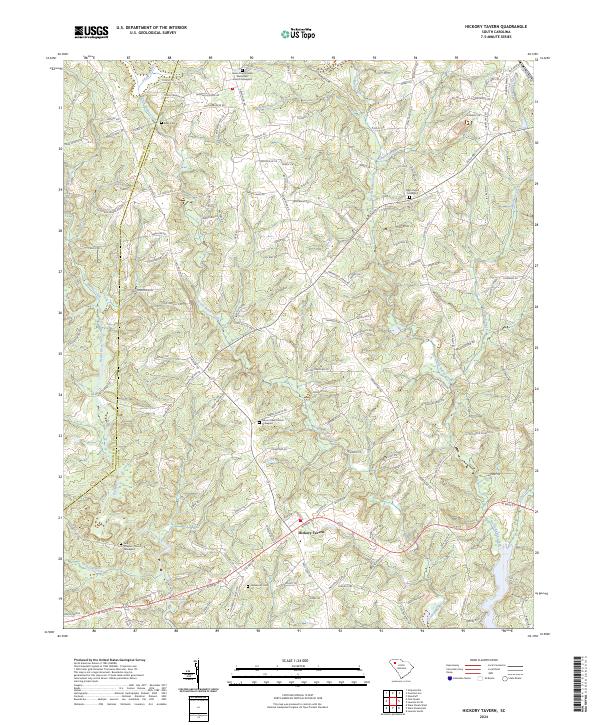 Hickory Tavern topographic map thumbnail