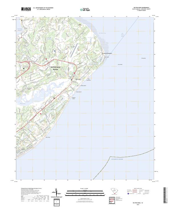 Hilton Head topographic map thumbnail
