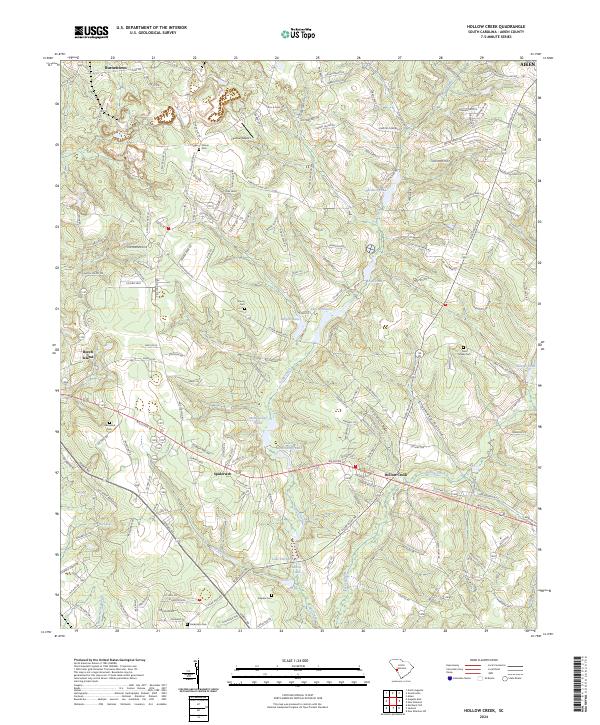 Hollow Creek topographic map thumbnail