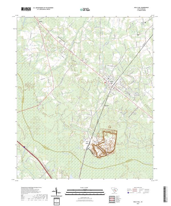 Holly Hill topographic map thumbnail