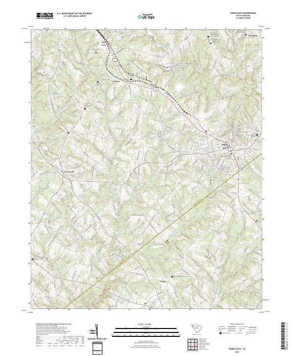 Honea Path topographic map thumbnail