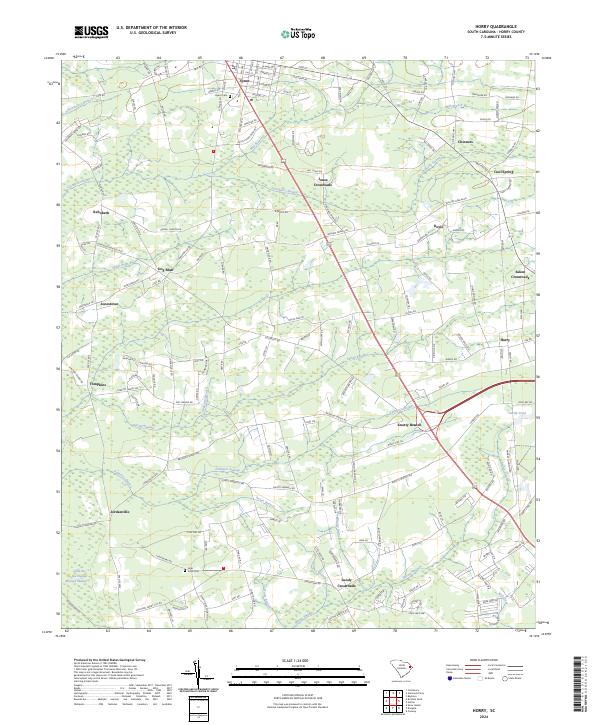 Horry topographic map thumbnail