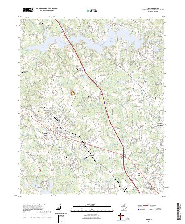 Inman topographic map thumbnail