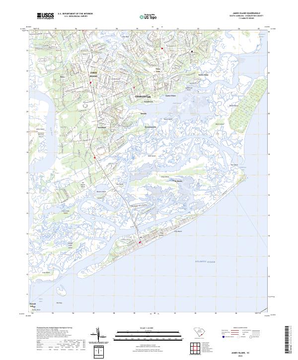 James Island topographic map thumbnail
