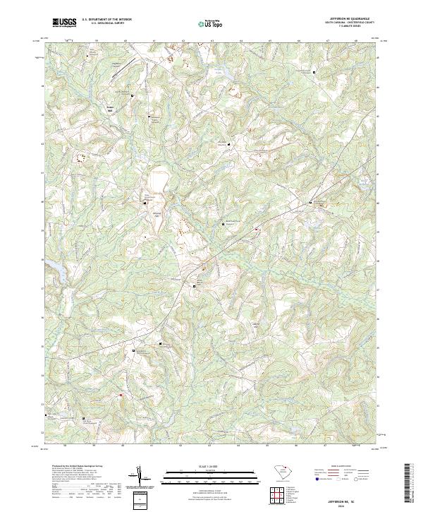 Jefferson NE topographic map thumbnail