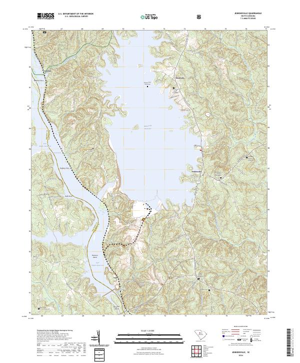 Jenkinsville topographic map thumbnail