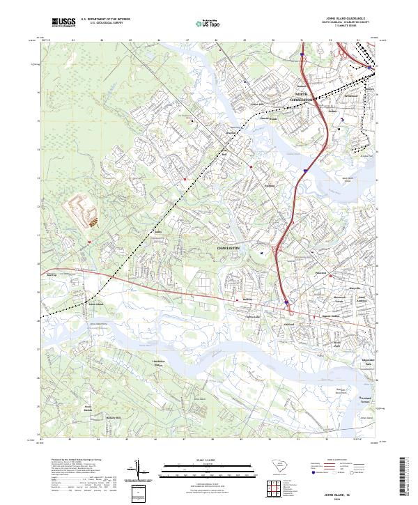Johns Island topographic map thumbnail