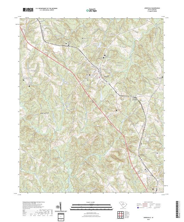 Jonesville topographic map thumbnail