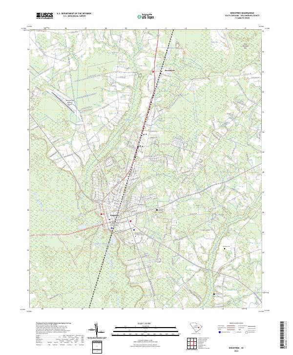 Kingstree topographic map thumbnail