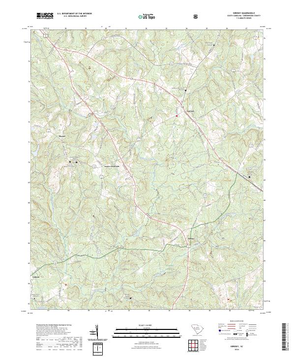 Kirksey topographic map thumbnail