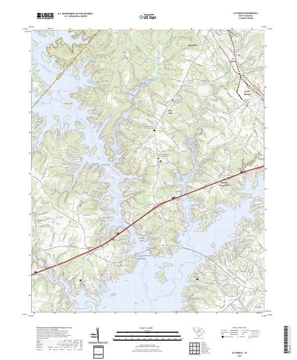 La France topographic map thumbnail