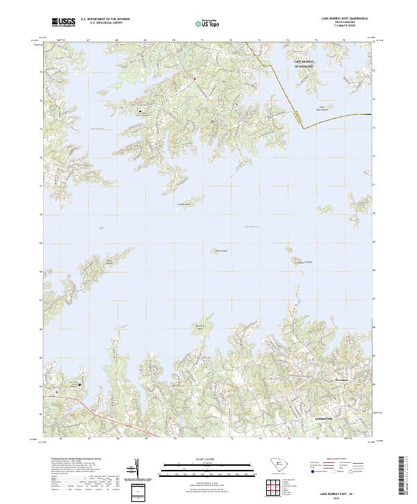 Lake Murray East topographic map thumbnail