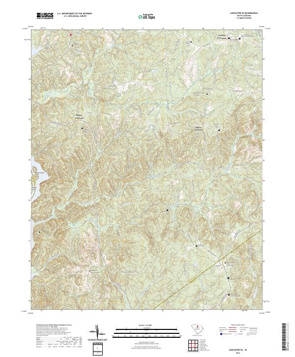 Lancaster SE topographic map thumbnail