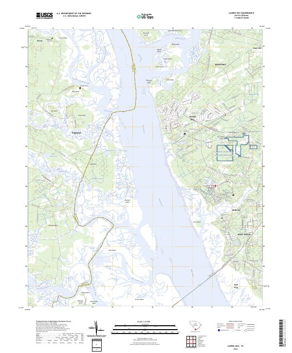 Laurel Bay topographic map thumbnail