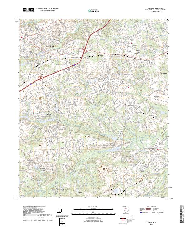Lexington topographic map thumbnail
