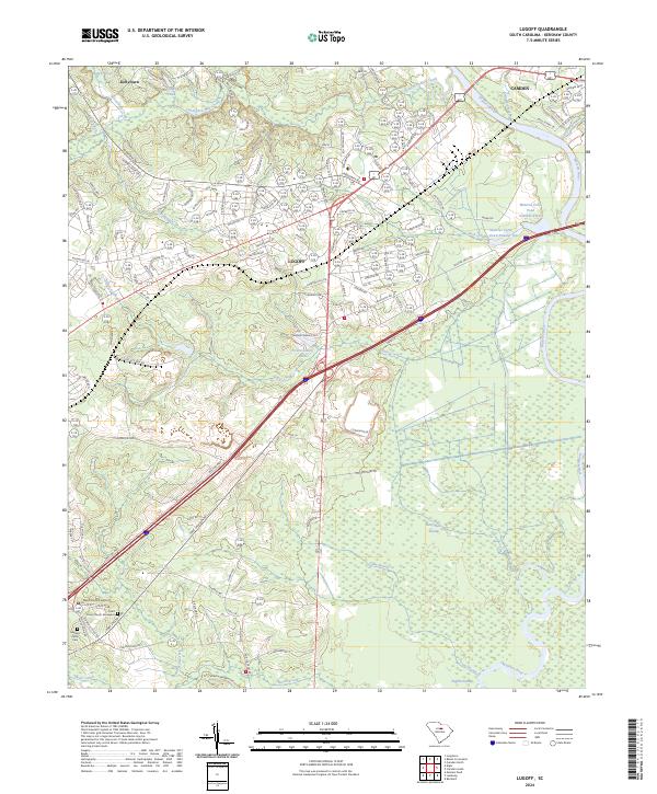 Lugoff topographic map thumbnail