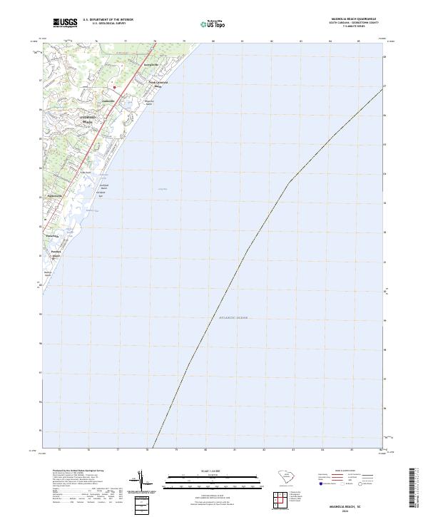 Magnolia Beach topographic map thumbnail