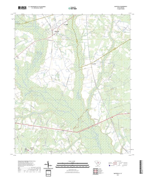 Mayesville topographic map thumbnail