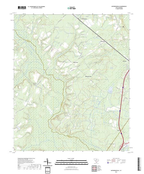 McPhersonville topographic map thumbnail