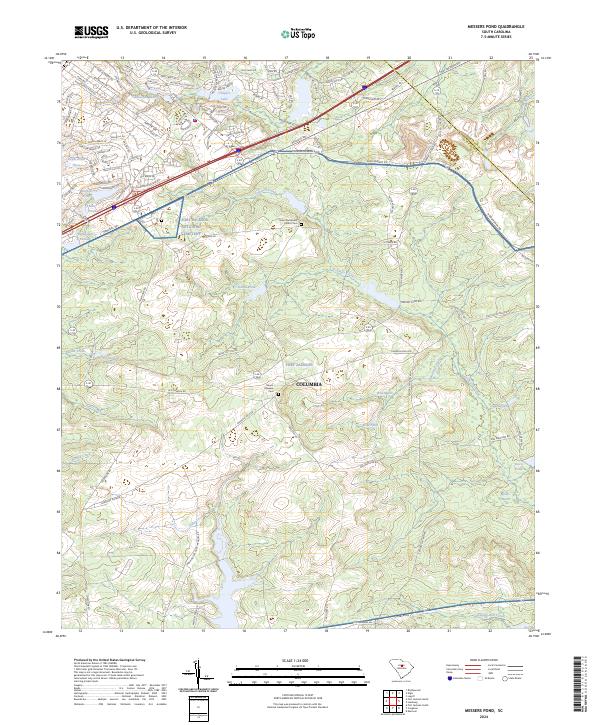 Messers Pond topographic map thumbnail