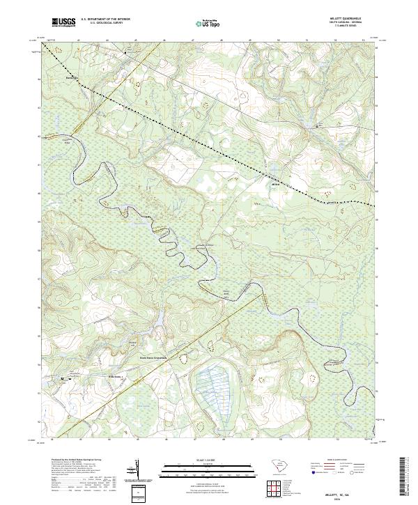 Millett topographic map thumbnail