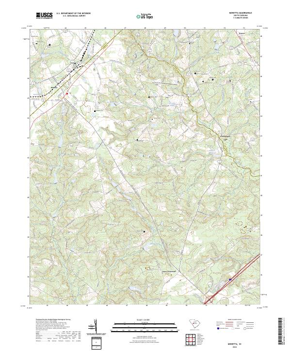 Monetta topographic map thumbnail