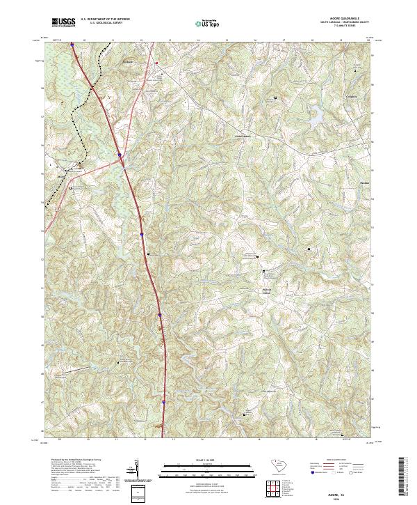 Moore topographic map thumbnail