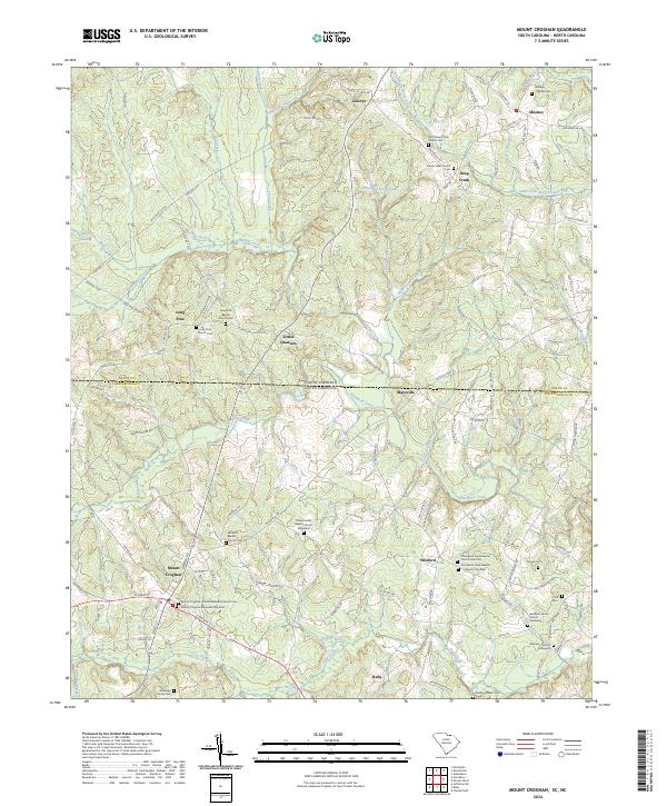 Mount Croghan topographic map thumbnail