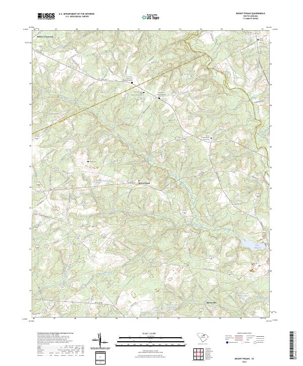 Mount Pisgah topographic map thumbnail